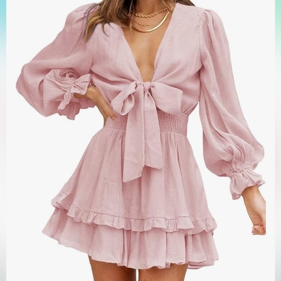 Dresses & Skirts - NWOT size medium tie front swing dress